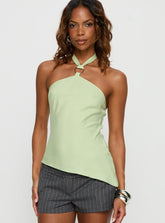 Clerissa Ring Detail Top Green