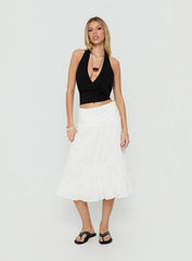 Silver Springs Midi Skirt White