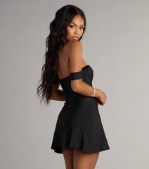 Effortless Charm Off-The-Shoulder Mini Dress