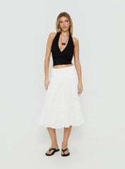 Silver Springs Midi Skirt White