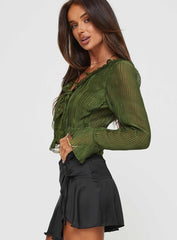 Kareela Long Sleeve Top Green