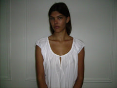 Capped Sleeve Dress - White