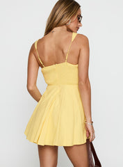 Little White Lies Mini Dress Lemon