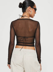 Future Mesh Long Sleeve Top Black