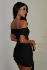 Lulea Off-Shoulder Mini Dress - Black