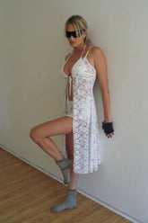 Lucinda Lace Midi Dress - Glass Slipper