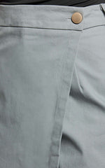 Gerry Skort - Twill Wrap Front Skort in Slate