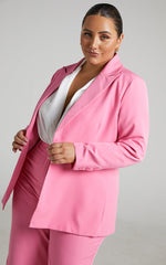 Hermie Blazer - Single Breasted Blazer in Pink