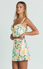 Janice Top - Bustier Crop Top in Le Citron