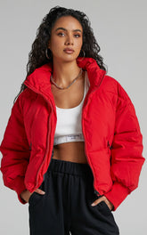 Windsor Jacket - Puffer Jacket in Red