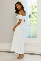 First Class Finish Off Shoulder Maxi Dress