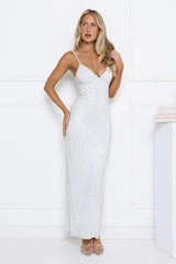 LUXE Diamond Diaries Maxi Dress White