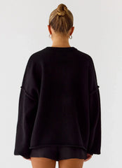 Jack Oversized Knit Sweater - Black