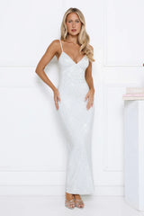 LUXE Diamond Diaries Maxi Dress White