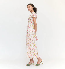 Couturebud The Dominique Dress - Pink Bluebonnet