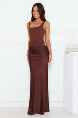 Effortlessly Yours Satin Maxi Dress