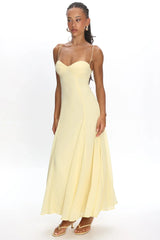 All Mine Godet Hem Maxi Dress Butter