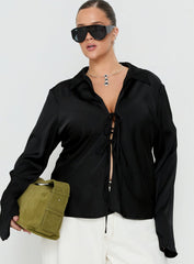 Way Life Goes Long Sleeve Top Black Curve