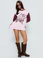 Starletta Long Sleeve Moto Top Pink