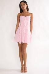 Katalia Ruffle Mini Dress Blush