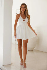 HELLO MOLLY Turquoise Waters Mini Dress White