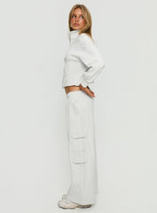 Rozanna Cargo Sweat Pants Grey Marle