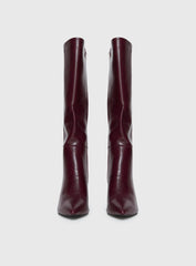 Harrie Knee High Boots Burgundy