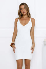 Looking Good Knit Dress White