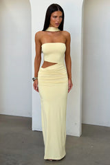 Forbes Strapless Maxi Dress - Yellow