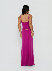 Allspice Beaded Maxi Dress Plum