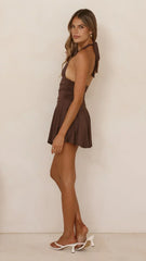 Aeris Mini Dress - Chocolate