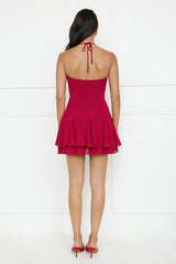 Celestial Kiss Halter Mini Dress