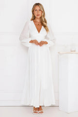 Meadow Dusk Maxi Dress White