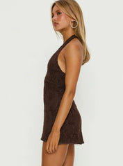 Codami Sequin Mini Dress Dark Brown